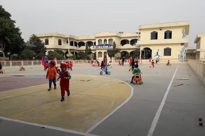 Children playing naturally in a spacious outdoor area
